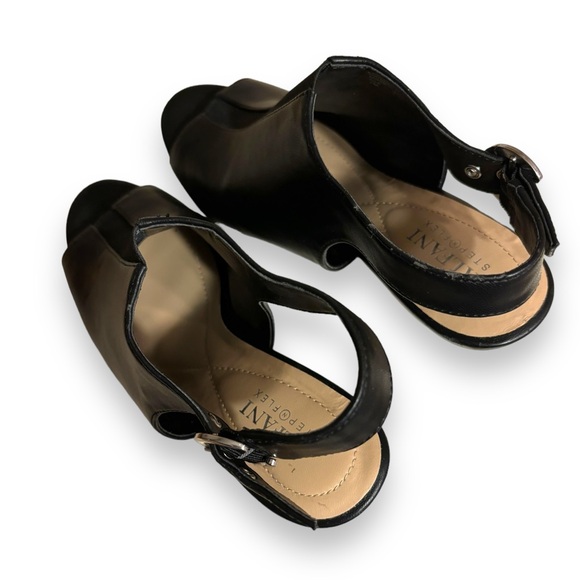 ALFANI Step n Flex Jalenne Leather Peep Toe Slingback Heels - Picture 7 of 8